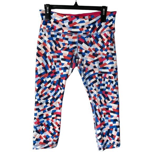 Lululemon Wunder Under Crop III 10 Capoeira Multi Activewear 21" - Picture 1 of 6